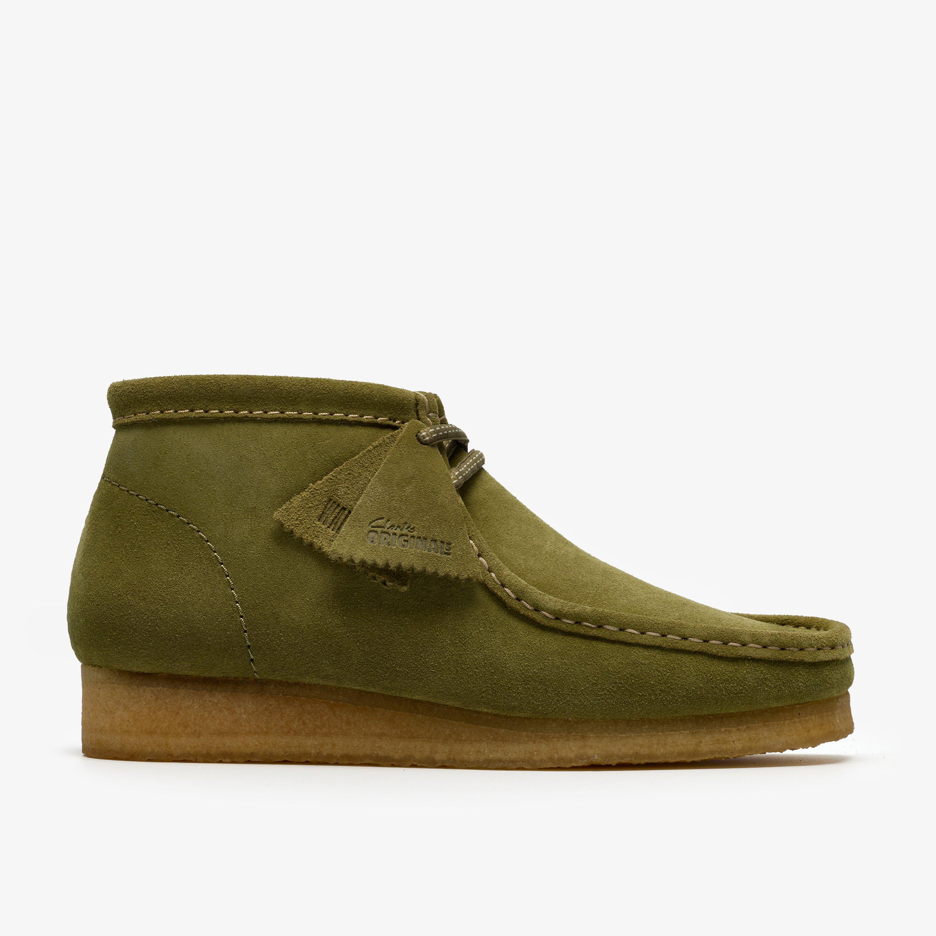 Wallabee Boot Green Suede